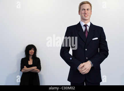 Artista americano Jennifer Rubell è visto con una vita dimensioni modello in cera della Gran Bretagna il principe William Foto Stock