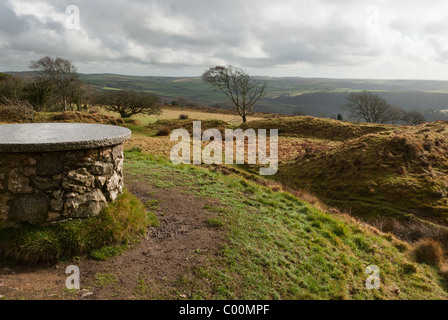 Blackdown anelli sono i resti di un castelliere preistorico hillfort nel Devon, Inghilterra sudoccidentale Foto Stock