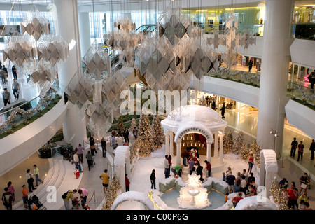 Cina, Hong kong, Shopping Mall a tempo di Natale Foto Stock