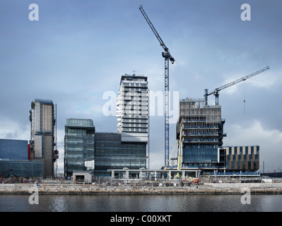 Media City Salford Quays, Salford, in costruzione, bbc manchester Foto Stock