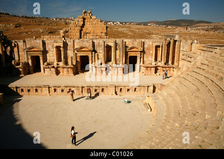 Sud Thetre, Jerash, Giordania. Foto Stock