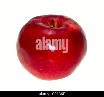 Apple rosso isolato su sfondo bianco Foto Stock