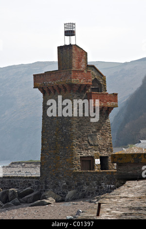 La torre renano, Lynmouth Harbour, North Devon Foto Stock