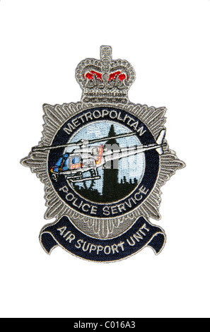 Patch del London Metropolitan Police aria unità di supporto Foto Stock