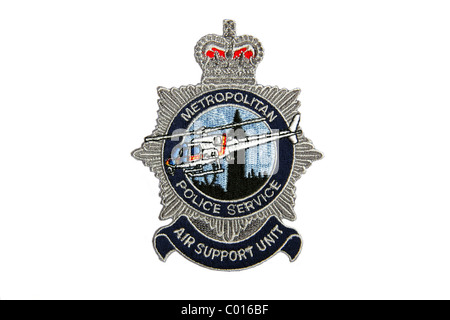 Patch del London Metropolitan Police aria unità di supporto Foto Stock