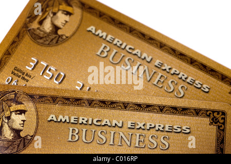 Le carte di credito American Express AMEX Oro Business Card Foto Stock