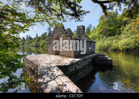 Del Monaco Casa di pesca, Abbazia di Cong, County Mayo e Galway, Connacht, Repubblica di Irlanda, Europa Foto Stock