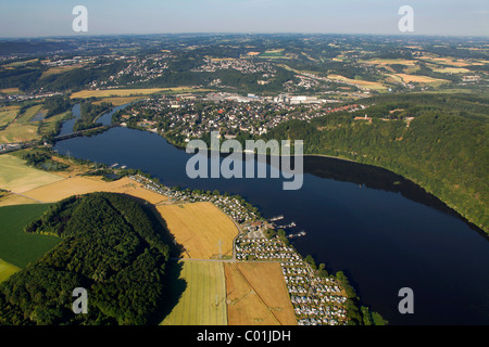 Vista aerea, Harkortsee lago, serbatoio, Ruhrtal valley, Wetter sul fiume Ruhr, Ruhrgebiet area, Renania settentrionale-Vestfalia Foto Stock