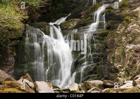 Cascata Torc, Parco Nazionale di Killarney, nella contea di Kerry, Irlanda Isole britanniche, Europa Foto Stock