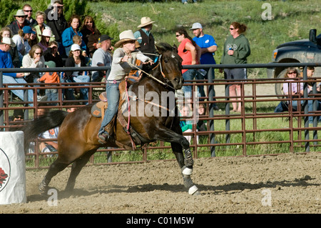 Rodeo, Gardiner, Montana, USA, America del Nord Foto Stock