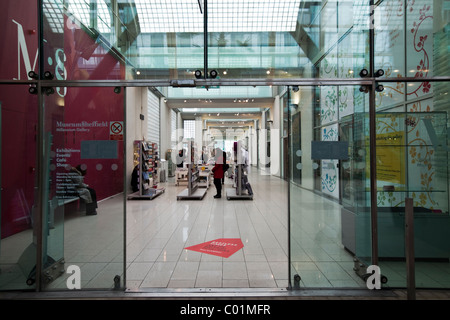 Interno della galleria Millenium in giardini invernali centro della città di Sheffield South Yorkshire Inghilterra Foto Stock