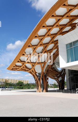 Vista in dettaglio, Centro Pompidou-Metz, Metz, Lorena, Francia, Europa Foto Stock