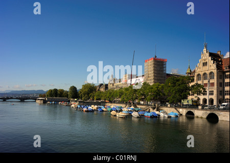 Limmatquai, Zurigo, Svizzera, Europa Foto Stock