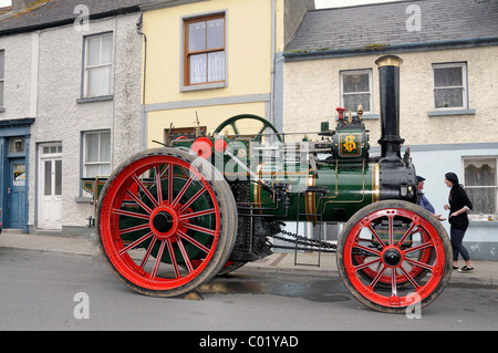 Trattore a vapore o strada locomotiva, J. Cavanagh & Sons ingegneri Birr, nel funzionamento, Birr, Offaly, Midlands, Irlanda, Europa Foto Stock