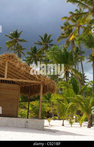 Spiaggia caraibica prima della tempesta tropicale Foto Stock