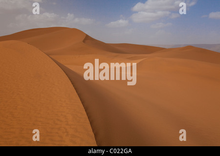 Dune di sabbia nelle dune Tinfou vicino a Zagora, Marocco, Africa del Nord Foto Stock