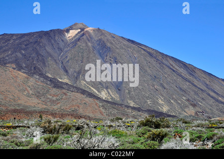 Il monte Teide o, in spagnolo, il Pico del Teide (3718m), è un vulcano di Tenerife spagnole nelle isole Canarie Foto Stock