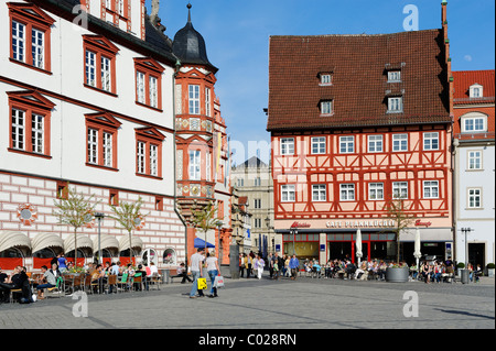 Il municipio, la piazza del mercato, Coburg, Alta Franconia, Baviera, Germania, Europa Foto Stock