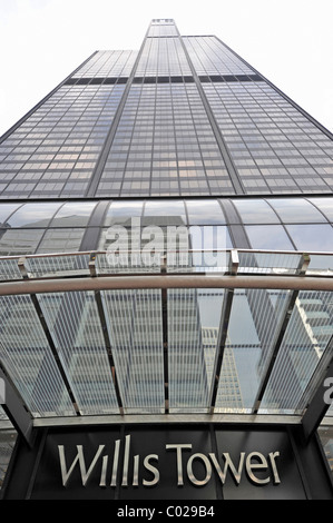 Area di ingresso della Willis Tower, precedentemente denominato Sears Tower e rinominata in 2009, Chicago, Illinois, Stati Uniti d'America Foto Stock