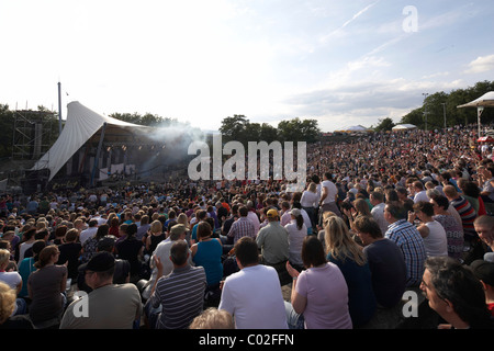Concerto del gruppo pop Pur su Loreley aria aperta, Stadio San Goarshausen, Renania-Palatinato, Germania, Europa Foto Stock