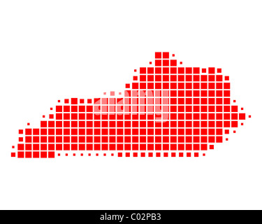 Mappa di Kentucky Foto Stock
