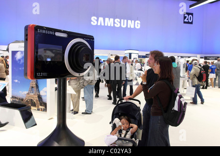 Samsung booth, IFA Berlin 2010, Berlino, Germania, Europa Foto Stock