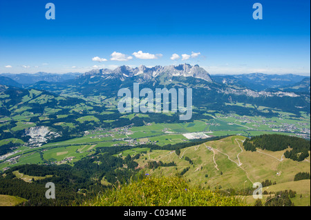 Montagna Wilder Kaiser ridge, Tirolo, Austria, Europa Foto Stock