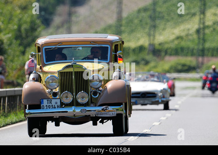 Vintage auto da rally ADAC Mittelrhein-Classic 2010, Packard otto Sedan, Boppard, Renania-Palatinato, Germania, Europa Foto Stock