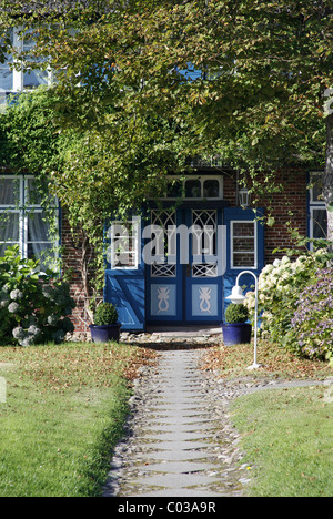 Porta di una casa frisone, Keitum, isola di Sylt, Nord Friesland, Schleswig-Holstein, Germania, Europa Foto Stock