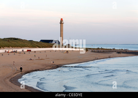 Sera sulla spiaggia di Westkapelle, Walcheren, Zeeland, Paesi Bassi, Benelux, Europa Foto Stock