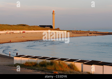 Sera sulla spiaggia di Westkapelle, Walcheren, Zeeland, Paesi Bassi, Benelux, Europa Foto Stock