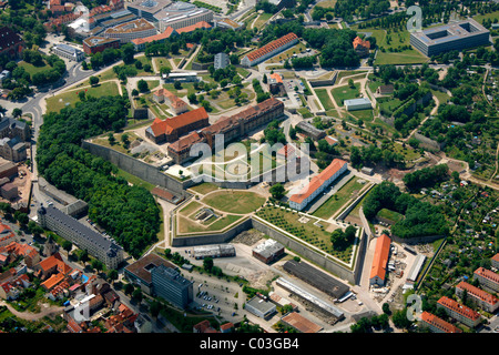 Vista aerea, Zitadelle Petersberg castello, Erfurt, Turingia, Germania, Europa Foto Stock