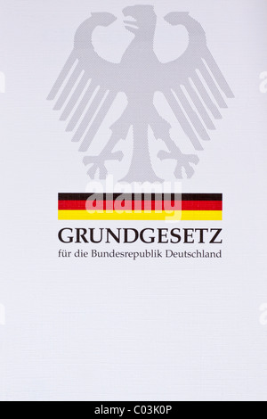 Grundgesetz, legge fondamentale, la costituzione della Repubblica federale di Germania Foto Stock