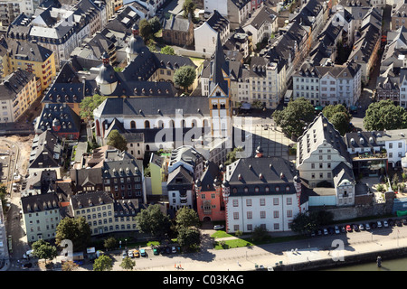 Vista aerea, centro storico, Coblenza, Renania-Palatinato, Germania, Europa Foto Stock