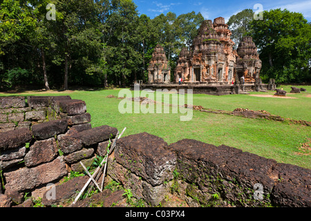 Preah Ko, Roluos tempio complesso, Siem Reap, Cambogia, sud-est asiatico Foto Stock