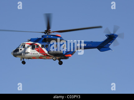 Eurocopter AS332 Super Puma elicottero azionato da Bristow Elicotteri Foto Stock