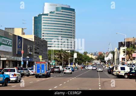 Una vista del five star hotel Hilton e dal centro di Durban in Sud Africa. Popolare con i partecipanti alla conferenza e all'ICC Foto Stock