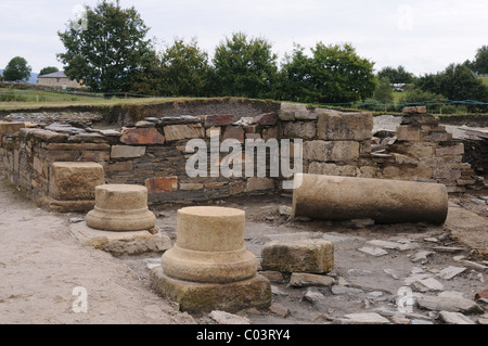 Il patio del ' Domus ' sito Archeologico ' Chao Samartin ' Asturias Spagna Foto Stock