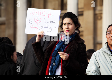 In solidarietà, in defiance: giornata di azione globale per l'Egitto. Trafalgar Square, Londra Foto Stock