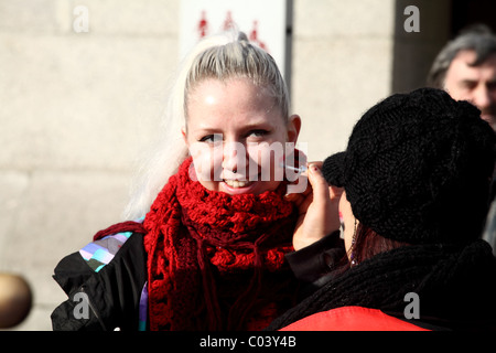 In solidarietà, in defiance: giornata di azione globale per l'Egitto. Trafalgar Square, Londra Foto Stock