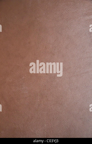 La texture della pelle marrone sullo sfondo del tessuto Foto Stock