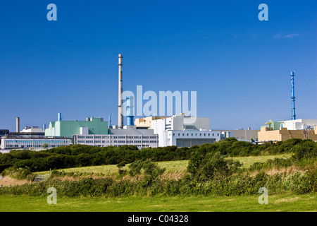 Rifiuti nucleari impianto di ritrattamento di Cap de la Hague in Normandia, Francia Foto Stock