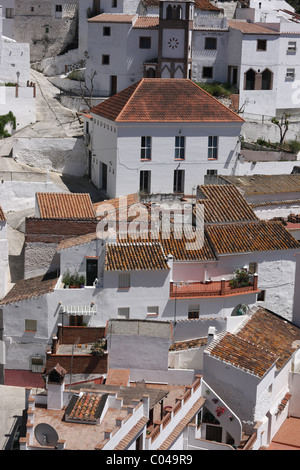 Questa è un immagine dei tetti in un villaggio in Andalucía, Spagna Foto Stock