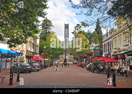 Xix secolo la Cattedrale di Christ Church da Trafalgar Street, Nelson, Regione di Nelson, Nuova Zelanda Foto Stock