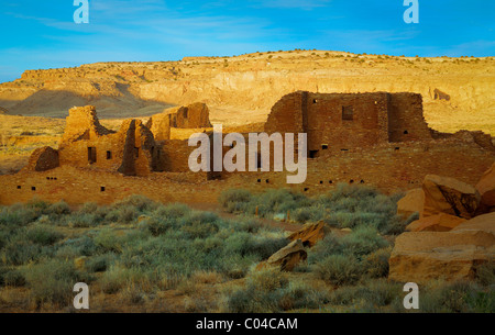 Pueblo Bonito in nel Chaco Culture National Historical Park Foto Stock