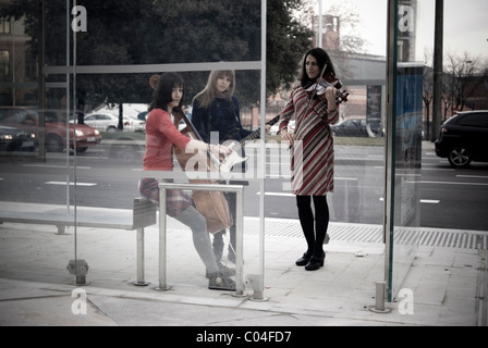 Fascio di barca, music band, a Madrid, Spagna. Foto Stock