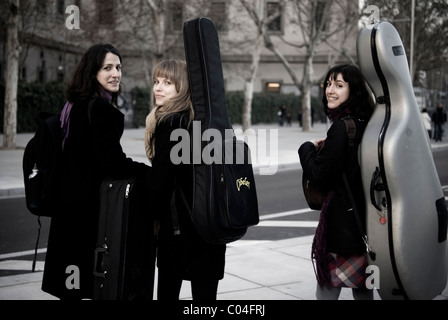 Fascio di barca, music band, a Madrid, Spagna. Foto Stock