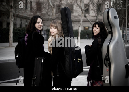 Fascio di barca, music band, a Madrid, Spagna. Foto Stock