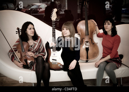 Fascio di barca, music band, a Madrid, Spagna. Foto Stock