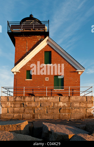 Rockland luce frangiflutti, Rockland, Maine, Stati Uniti d'America Foto Stock